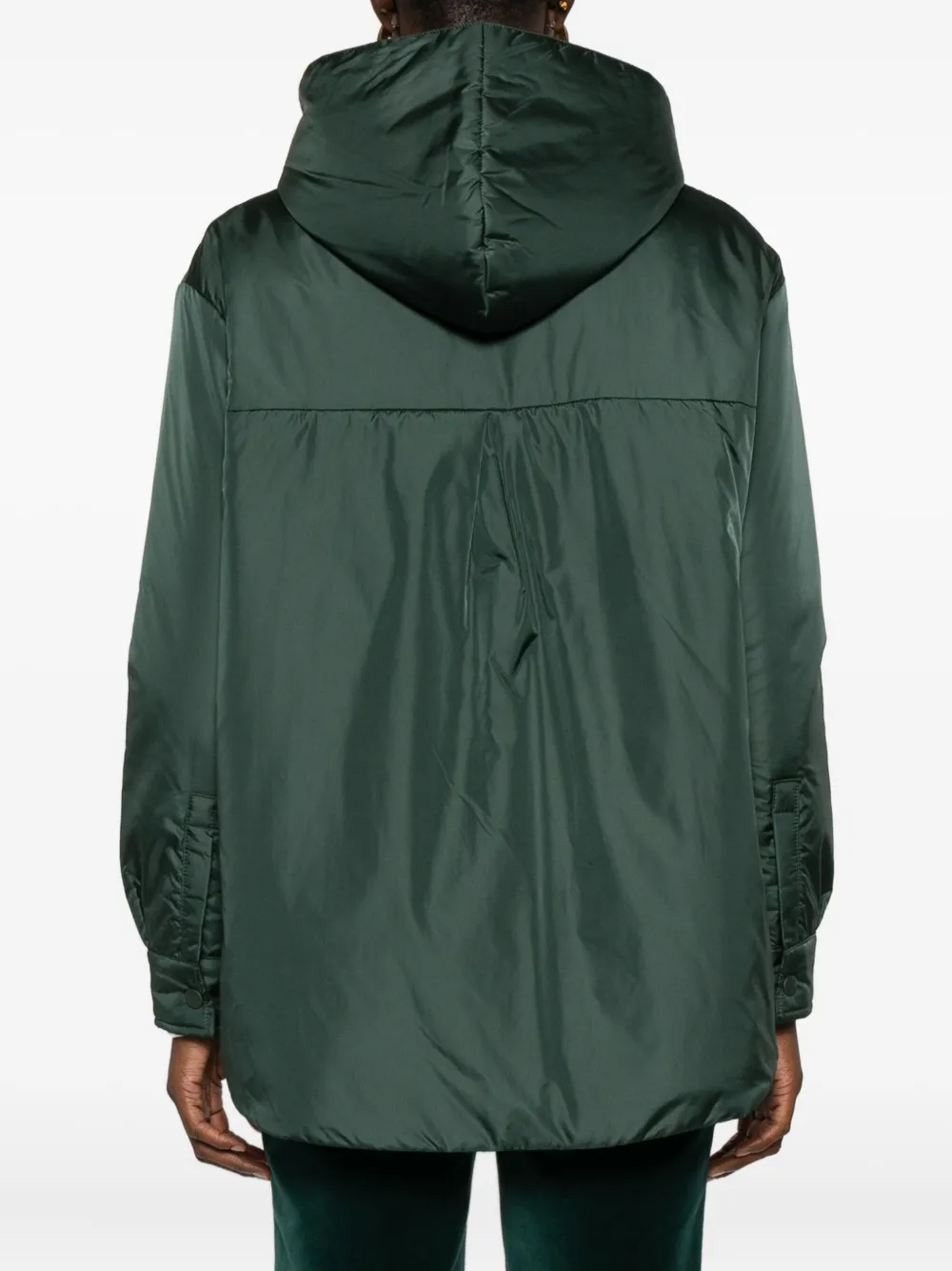 ASPESI Beth jack met capuchon en knopen Groen