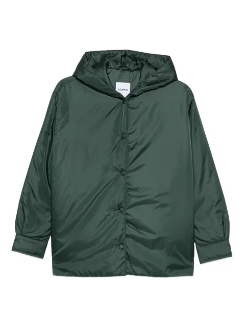 ASPESI Beth hooded buttoned jacket