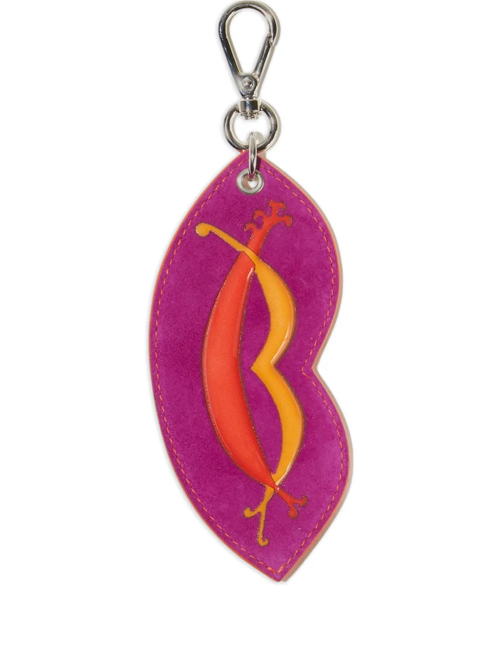lip-shaped suede airtag holder