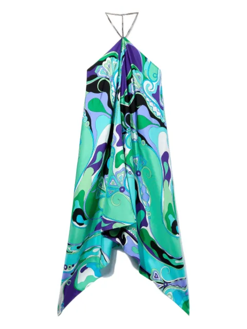 PUCCI halter-neck asymmetric dress