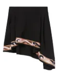 PUCCI asymmetric print-insert mini skirt - Black