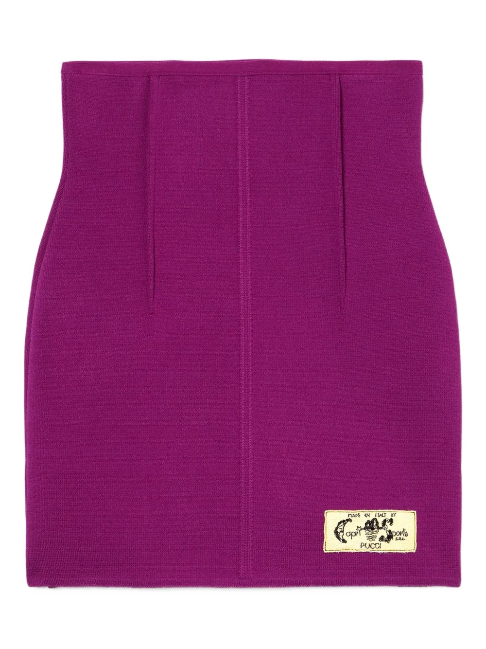 PUCCI embroidered-logo knit skirt - Viola