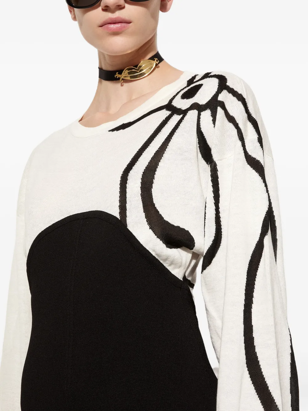 PUCCI Jurk met abstracte print Zwart