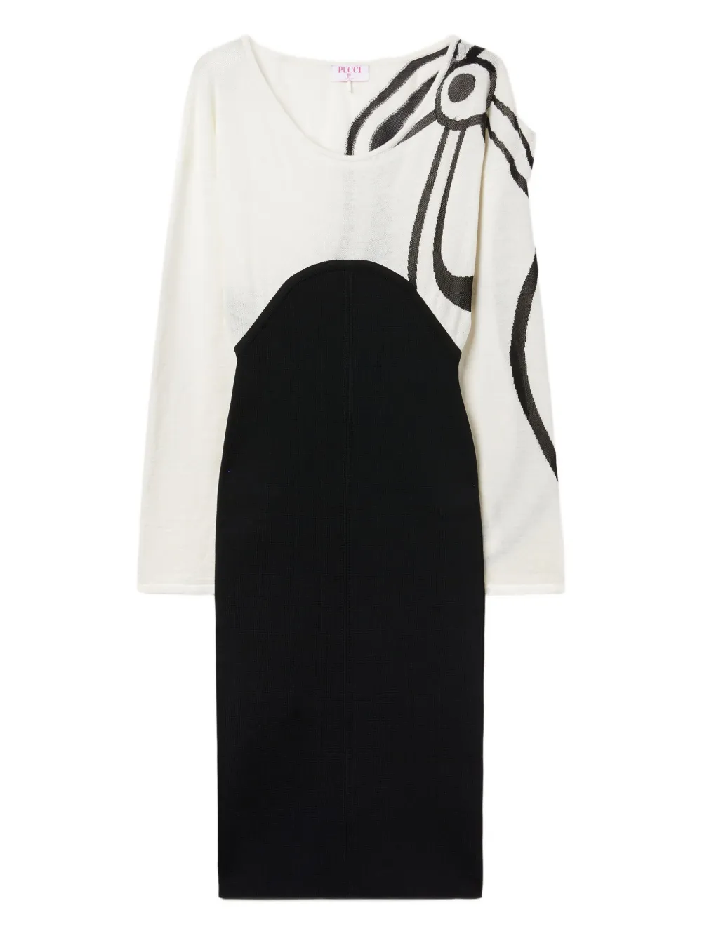 PUCCI Jurk met abstracte print Zwart