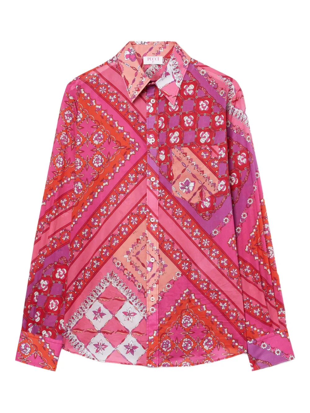 Festa-print cotton shirt