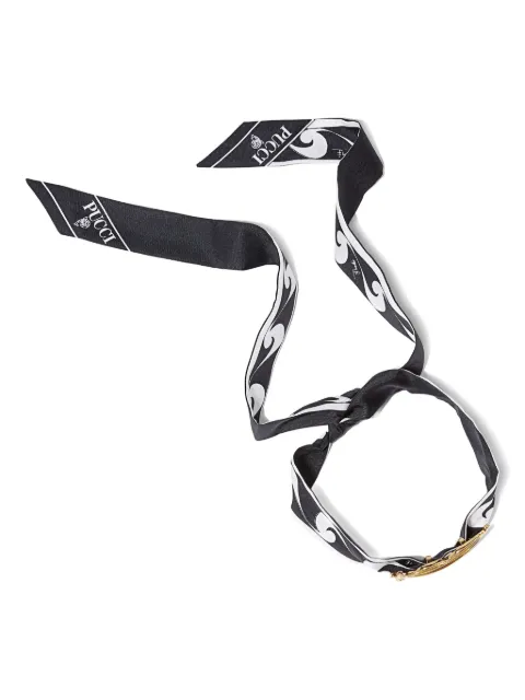 PUCCI scarf lip-ring choker