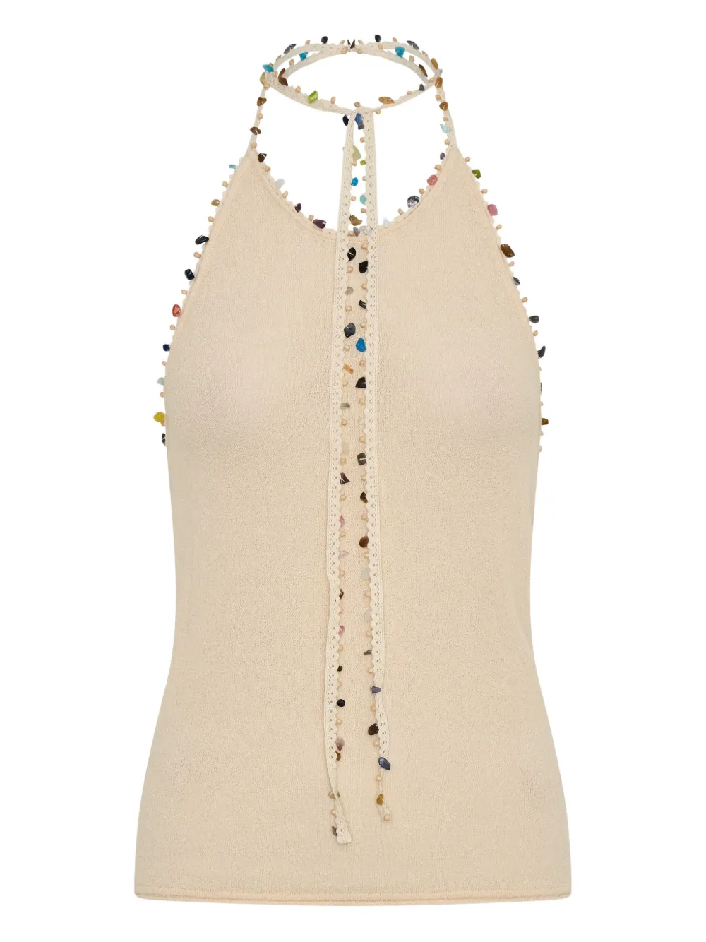 Christopher Esber Beach Quartz Halter-neck Tank Top In Neutral
