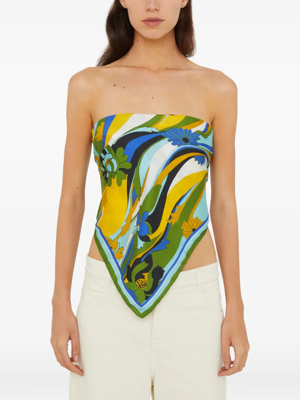 Christopher Esber Floral-print Silk Scarf In Multi