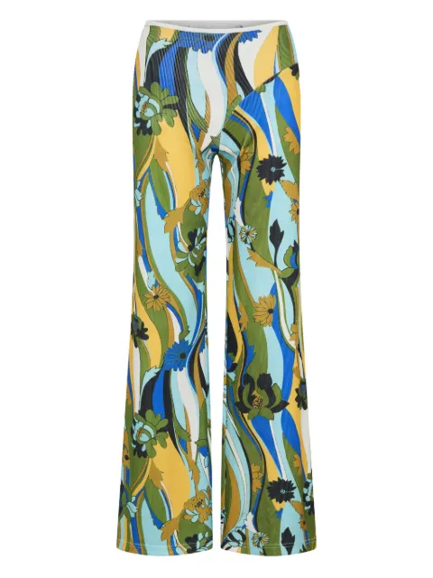 Christopher Esber floral-print ribbed trousers