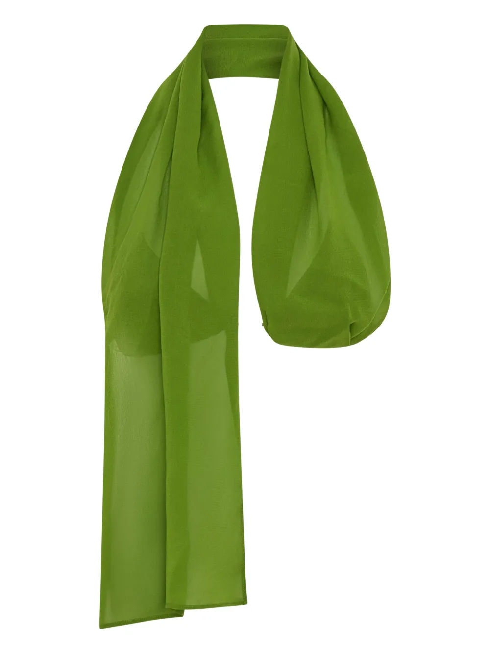 Christopher Esber Chain-detail Silk Top In Green