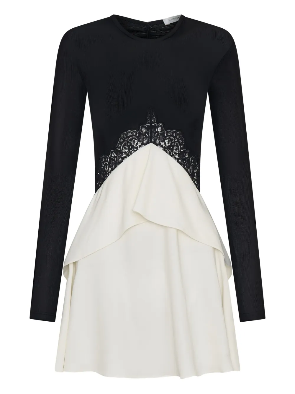 Christopher Esber Endrey Lace-insert Mini Dress In Black