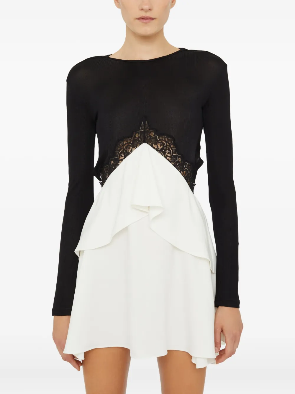 Christopher Esber Endrey Lace-insert Mini Dress In Black