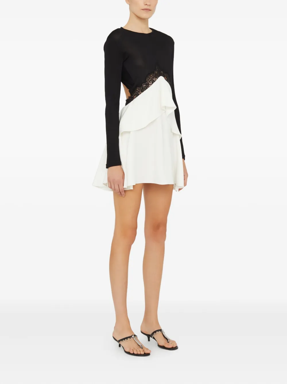 Christopher Esber Endrey Lace-insert Mini Dress In Black