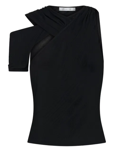 Christopher Esber draped one-shoulder rib top