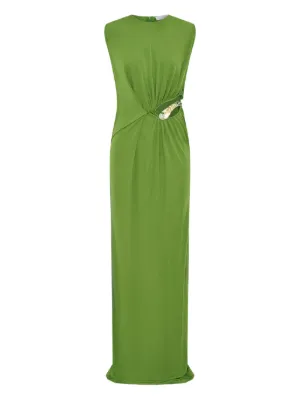 The Sei Strapless Silk Maxi Dress | Green | FARFETCH