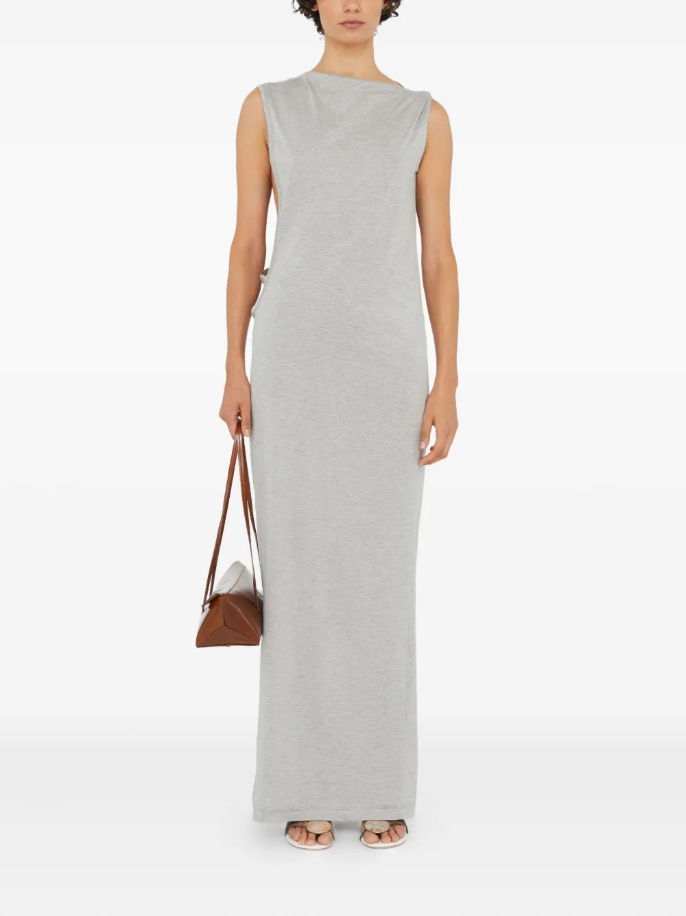 Christopher Esber Maxi-jurk met uitgesneden details - Grijs