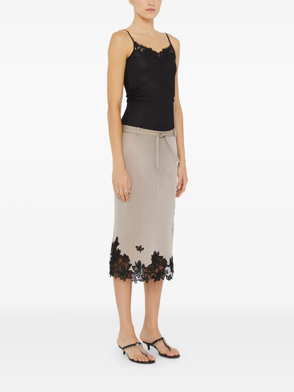 Christopher Esber Hibiscus-embroidered Body In Multi