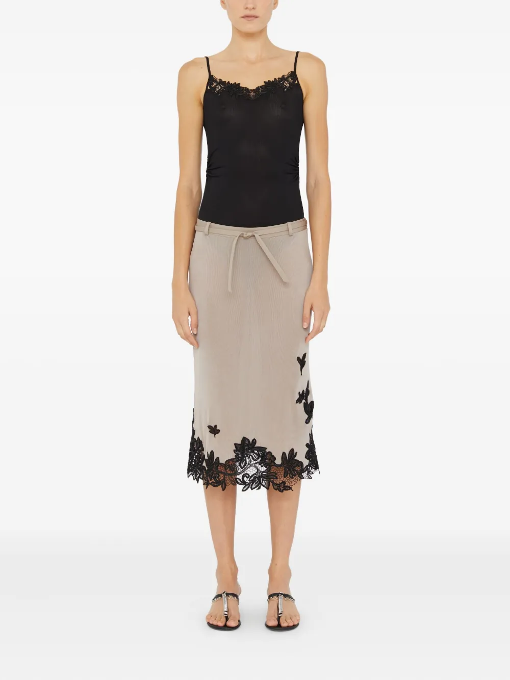 Christopher Esber Hibiscus-embroidered Body In Multi