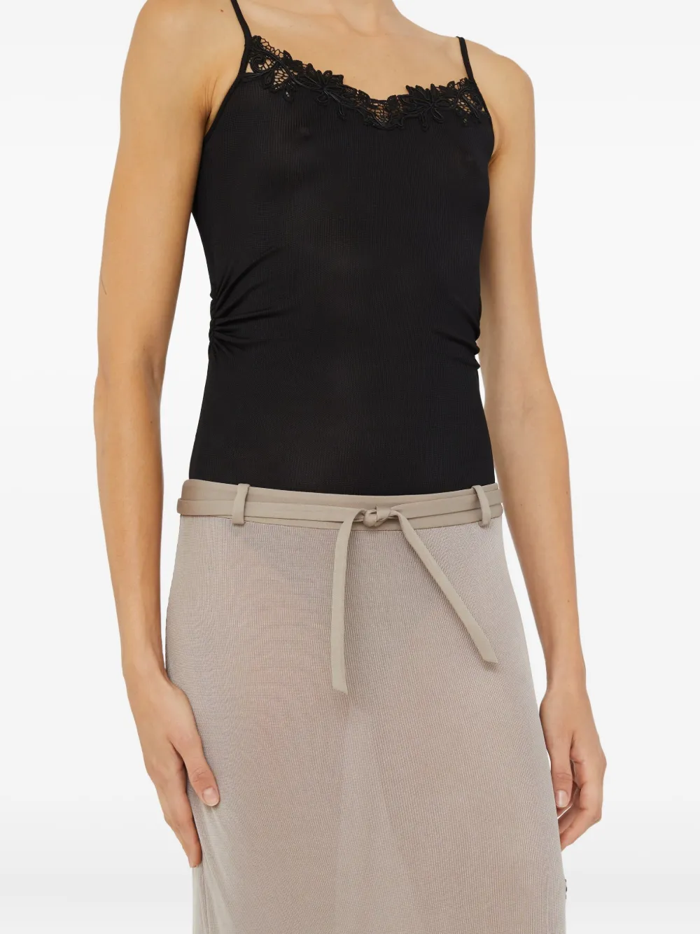 Christopher Esber Hibiscus-embroidered Body In Black