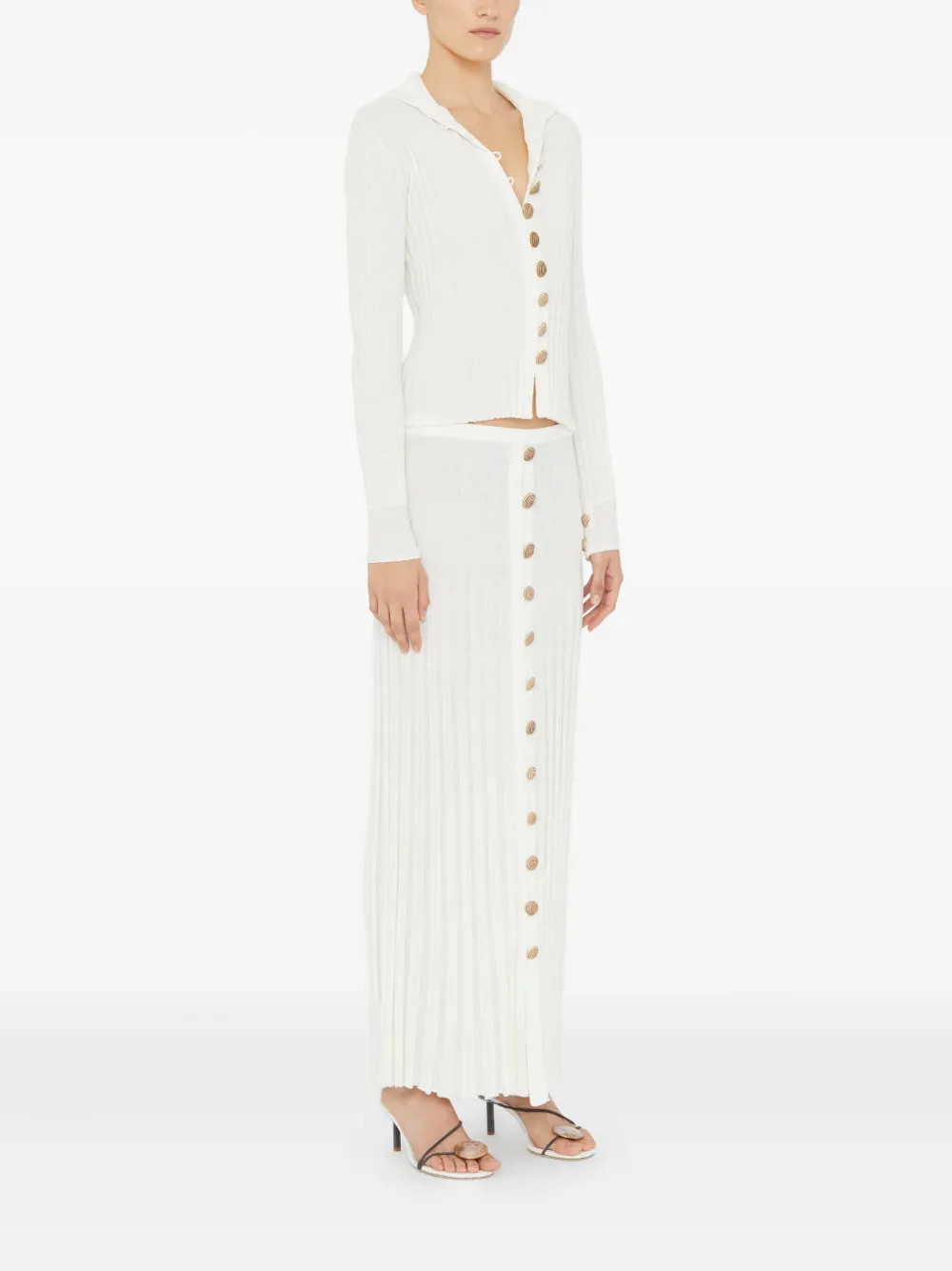 Christopher Esber button-details cardigan Wit