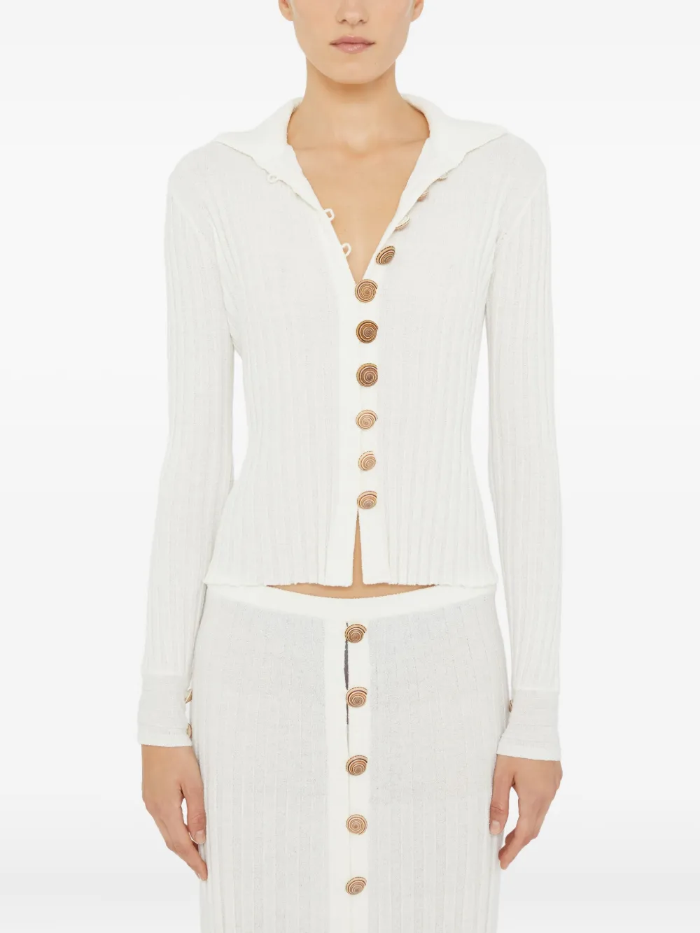 Christopher Esber button-details cardigan Wit