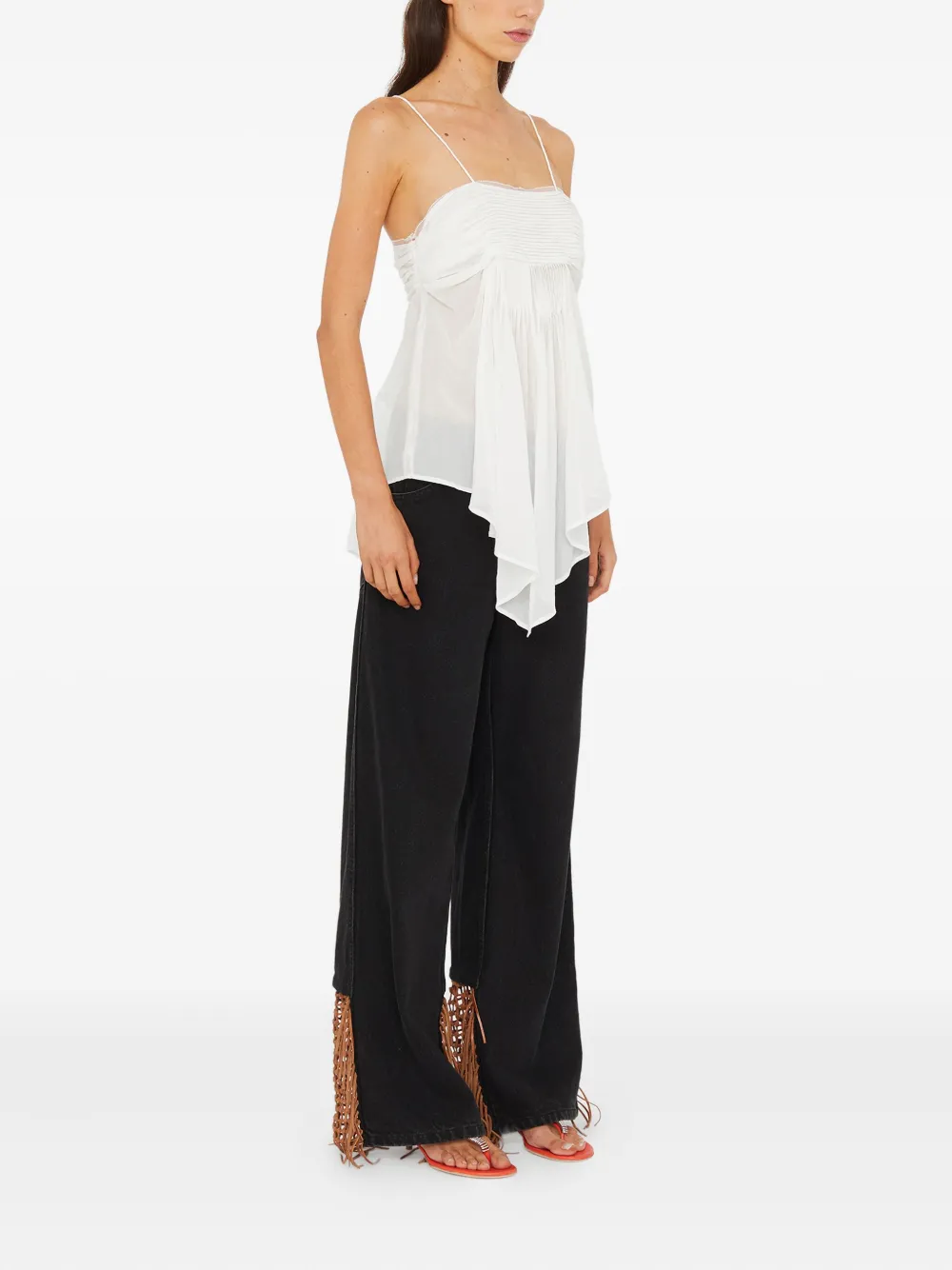 Christopher Esber Anemoi Pleated-details Top In White