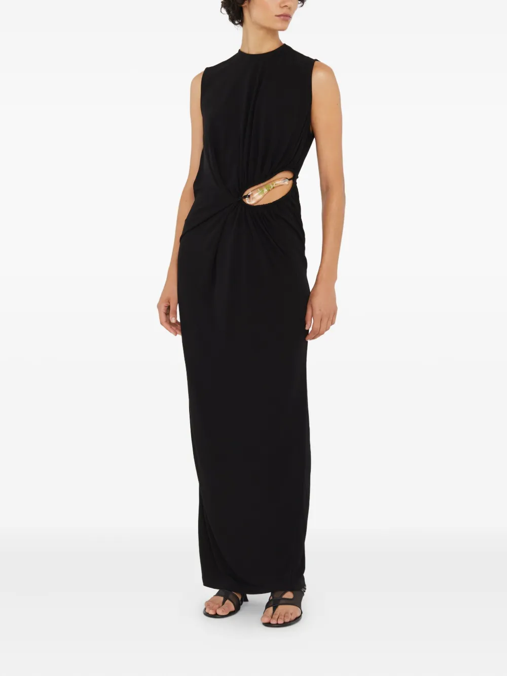 Christopher Esber Blousejurk met gedraaid detail en uitgesneden details Zwart