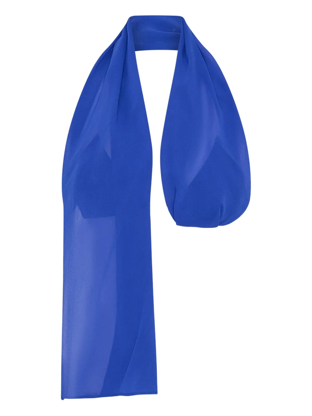 Christopher Esber Chain-bra Silk Top In Blue