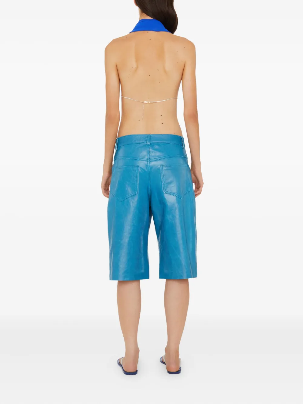 Christopher Esber Zijden top met ketting Blauw