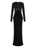 Christopher Esber lace-insert column maxi dress - Black