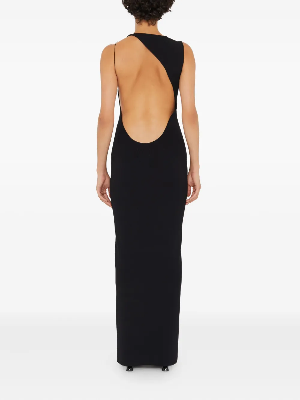 Christopher Esber Resin-embellished Column Maxi Dress In Black