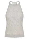Christopher Esber metallic-detail halterneck top - Grey