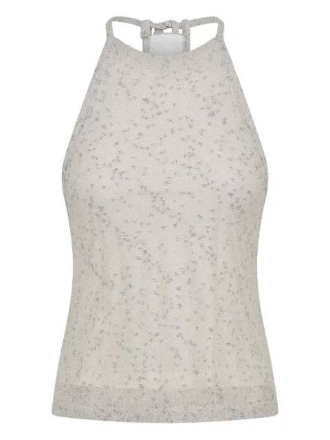 Christopher Esber metallic-detail halterneck top