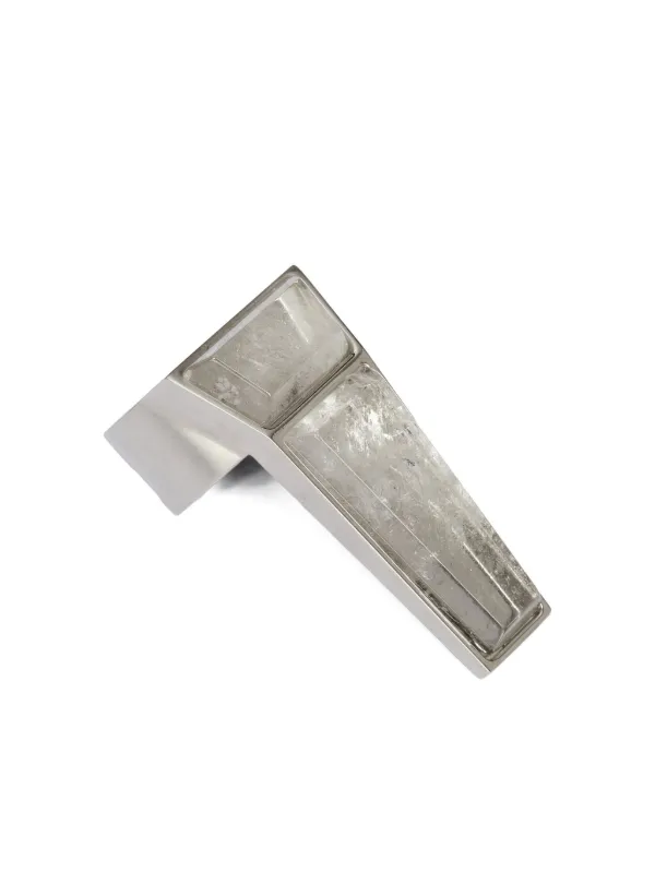 Rick Owens Crystal Trunk Ring | Silver | FARFETCH CA
