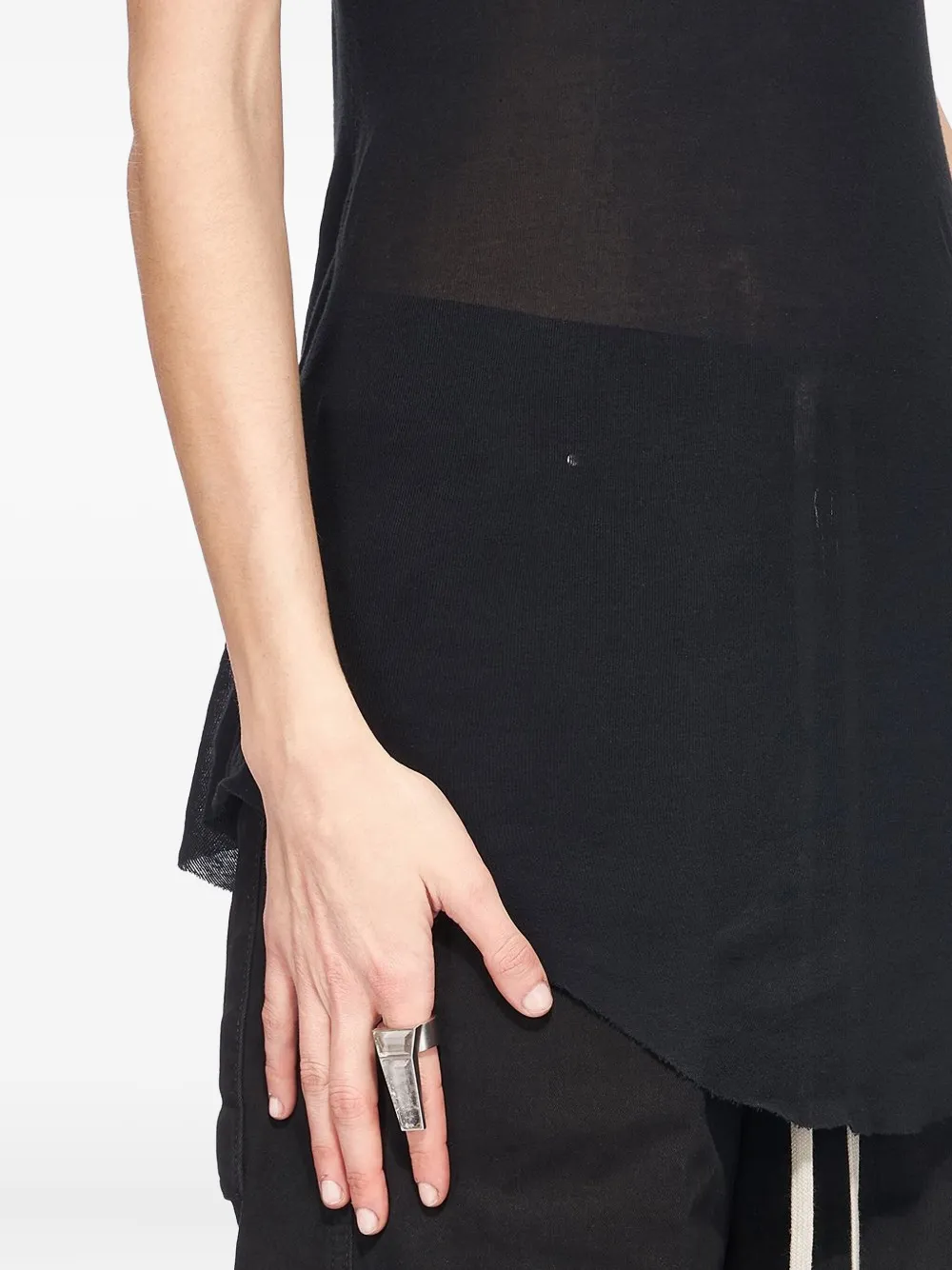 Rick Owens Crystal Trunk ring - Zilver