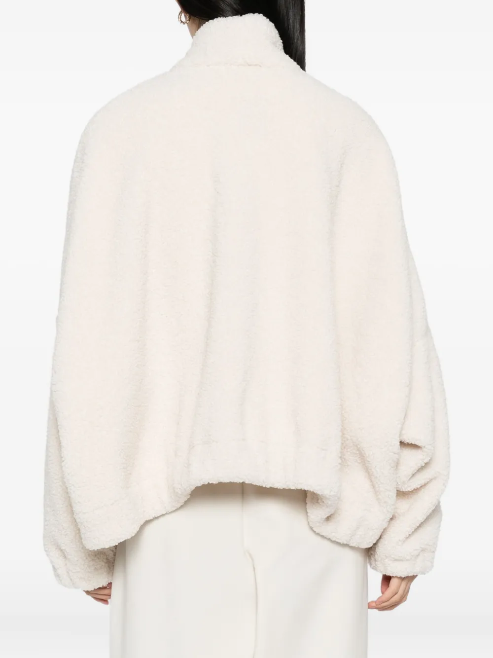 Gdel By Gaze De Lin Bouclé Jacket In White