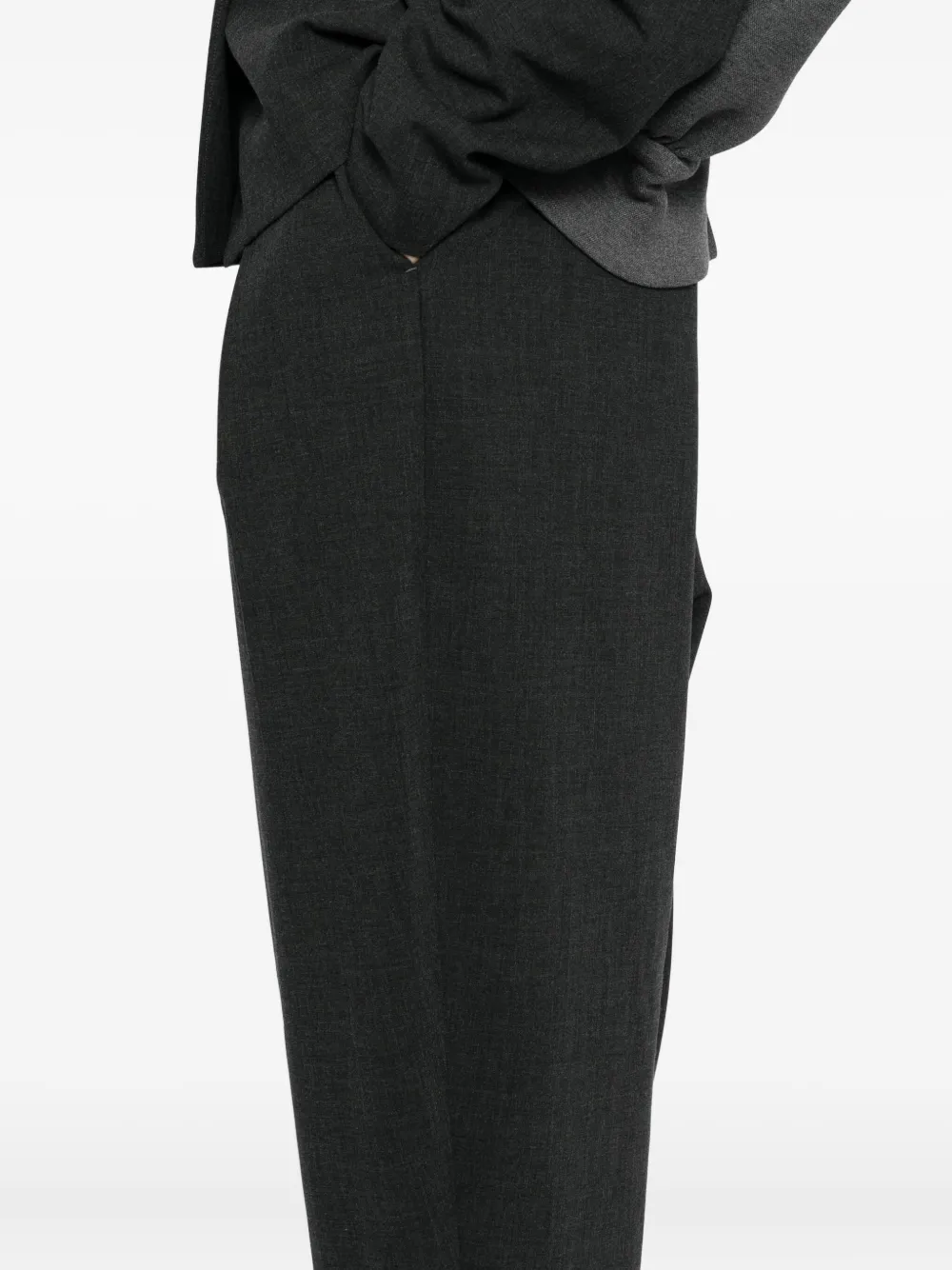 Gdel By Gaze De Lin Asymmetric-pocket Trousers In Black
