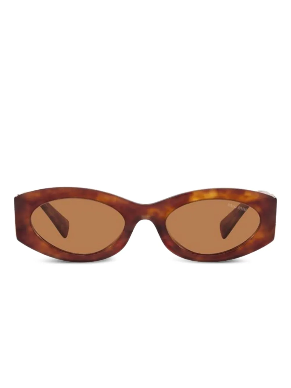 Miu Miu Eyewear oval-frame sunglasses | Brown | Image 1