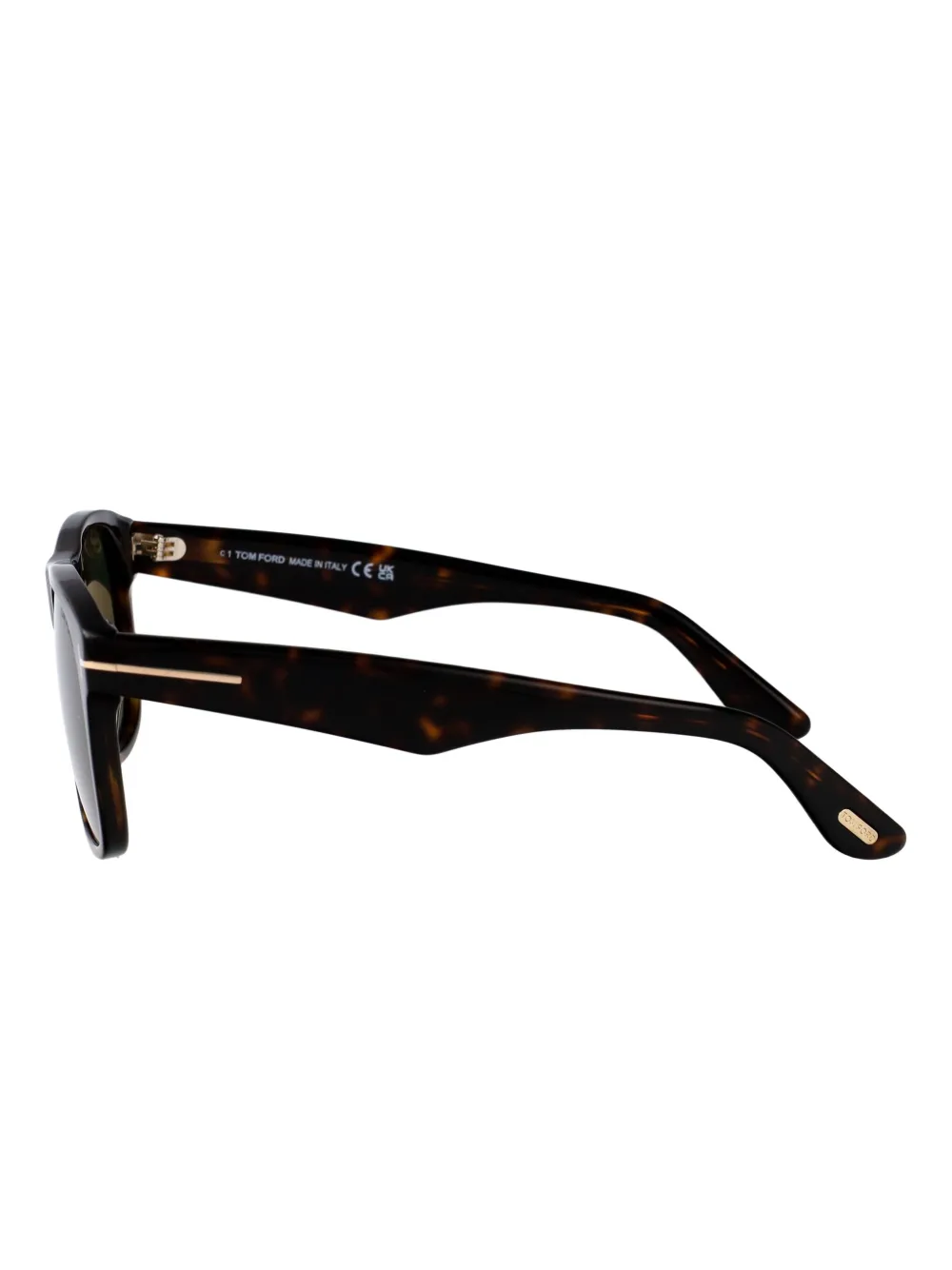 TOM FORD Eyewear Zonnebril met vierkant acetaat montuur Bruin