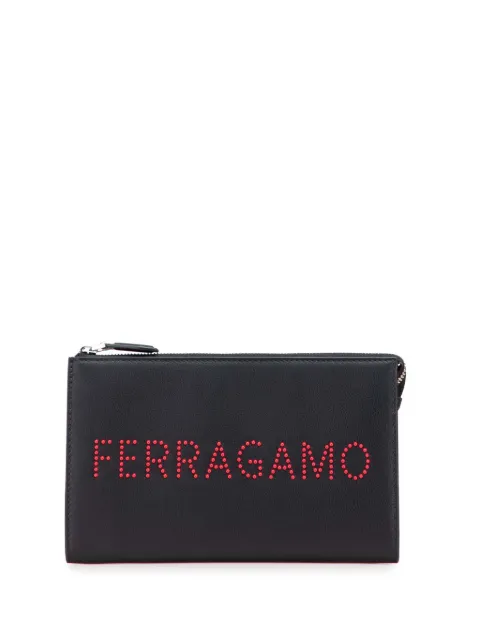 Ferragamo Pre-Owned 2010-2025 Leather Logo clutch bag