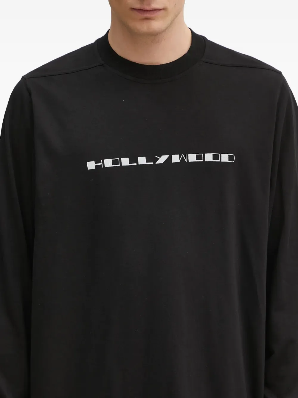 Rick Owens Drkshdw Hollywood Graphic Long-sleeve T-shirt In Black
