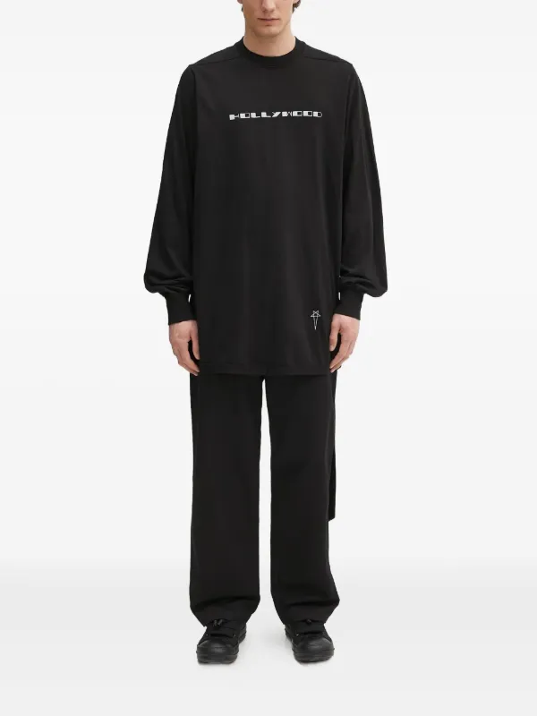 Rick Owens DRKSHDW Hollywood Graphic long-sleeve T-shirt | Black