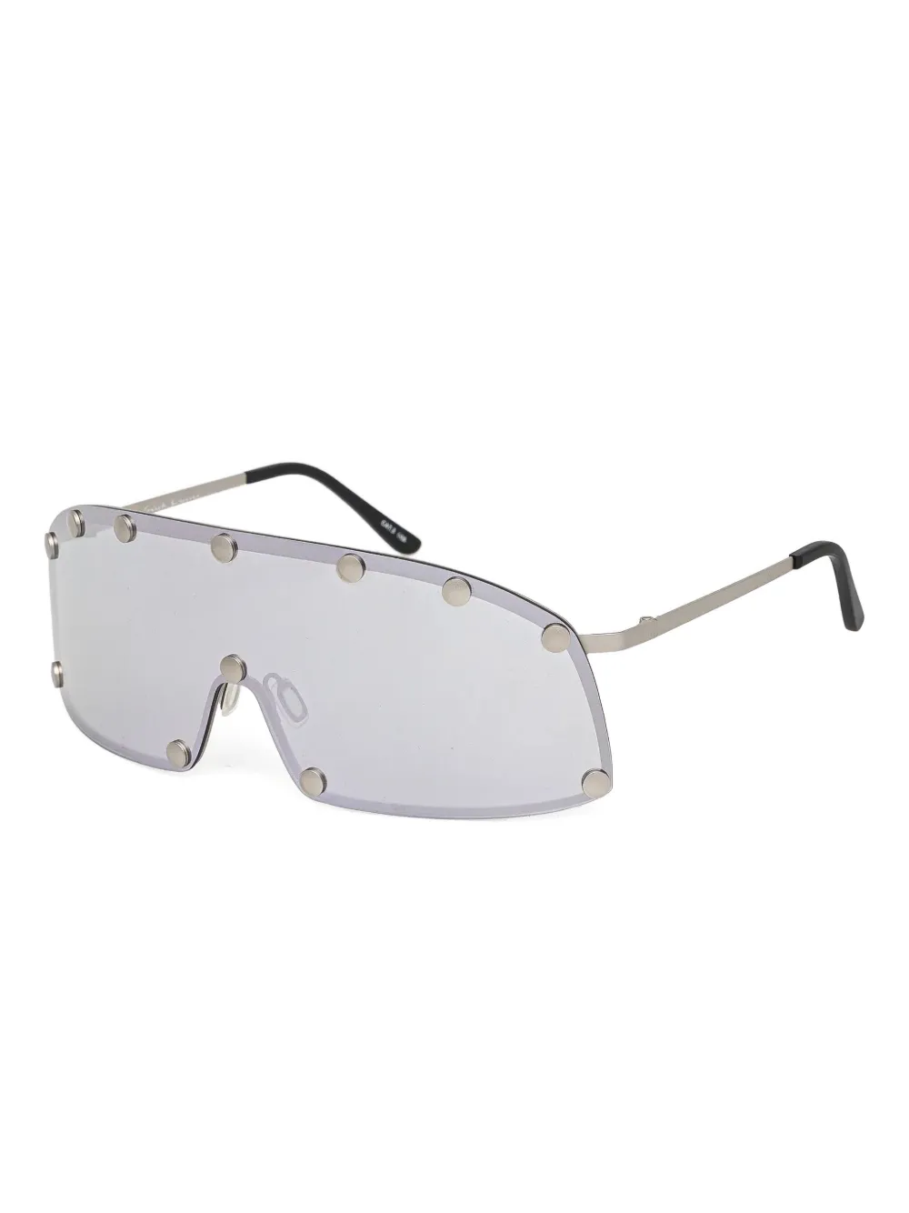 Rick Owens DRKSHDW Shielding zonnebril met spiegelglazen - Zilver