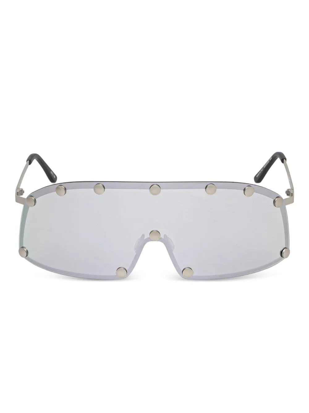 Rick Owens Drkshdw Shielding Mirrored-lens Sunglasses In Gray