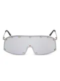 Rick Owens DRKSHDW Shielding mirrored-lens sunglasses - Silver