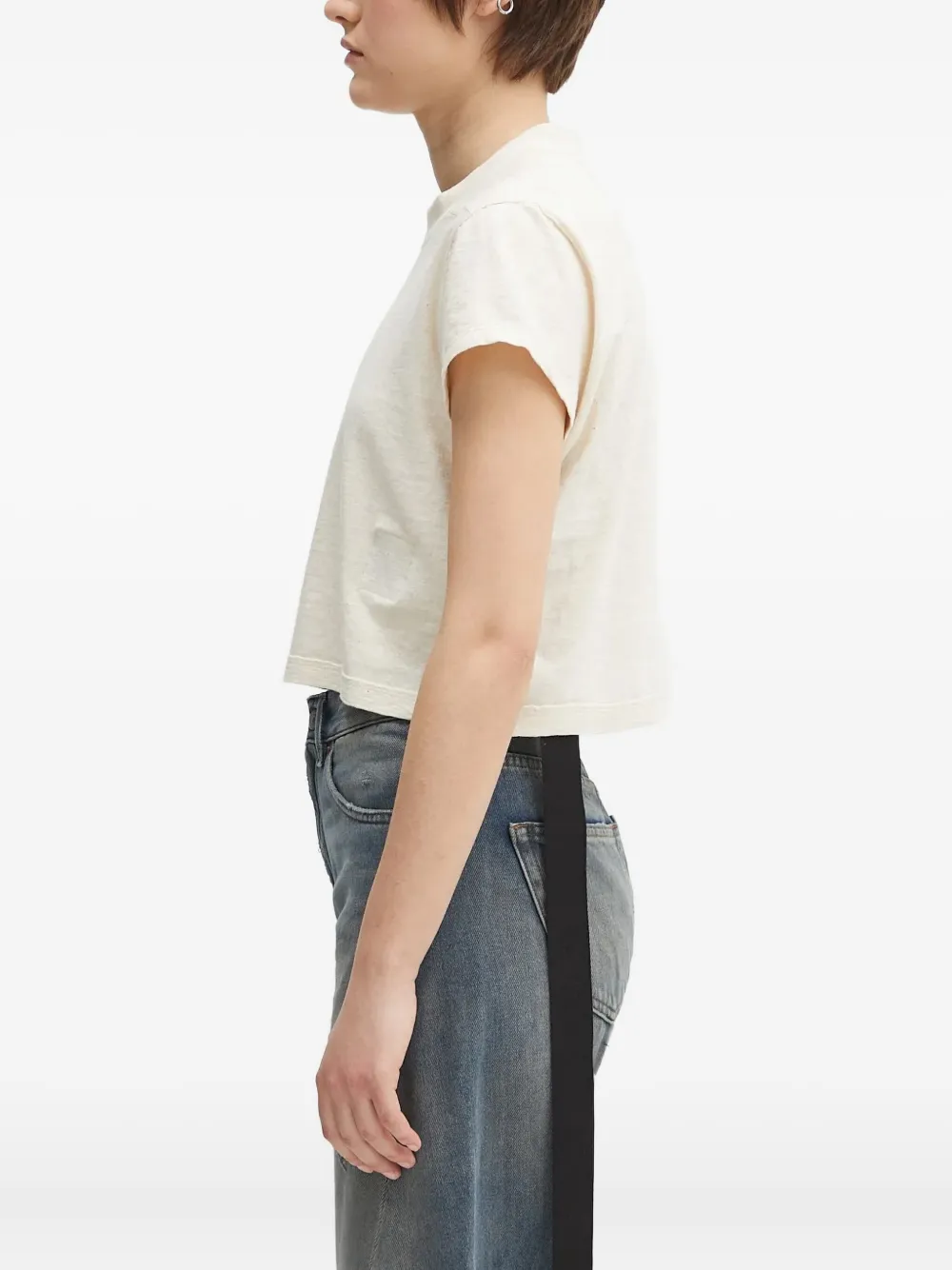 Rick Owens Drkshdw Geometric-print Short-sleeved T-shirt In White