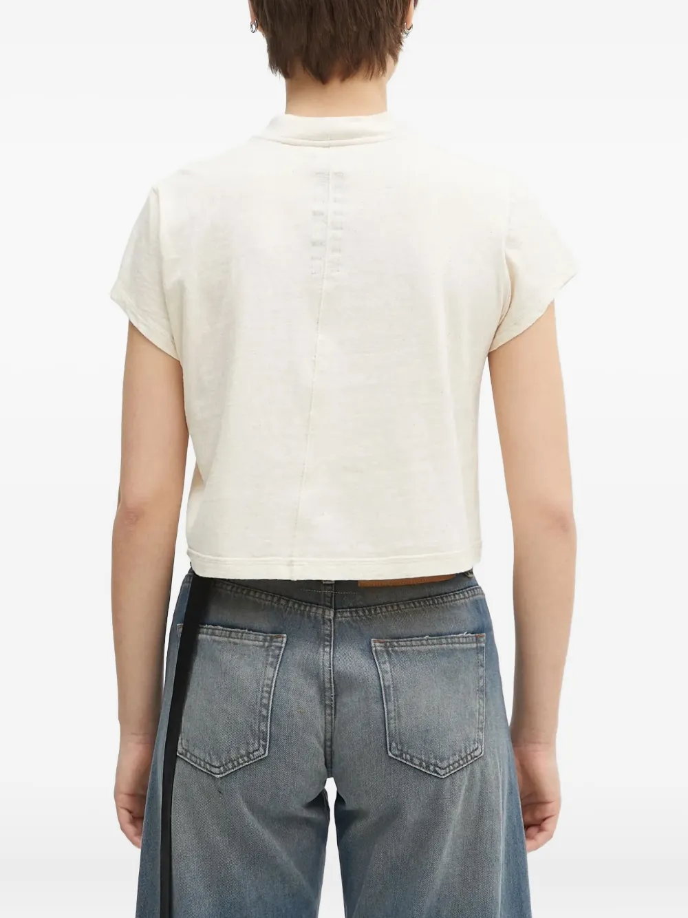 Rick Owens Drkshdw Geometric-print Short-sleeved T-shirt In White