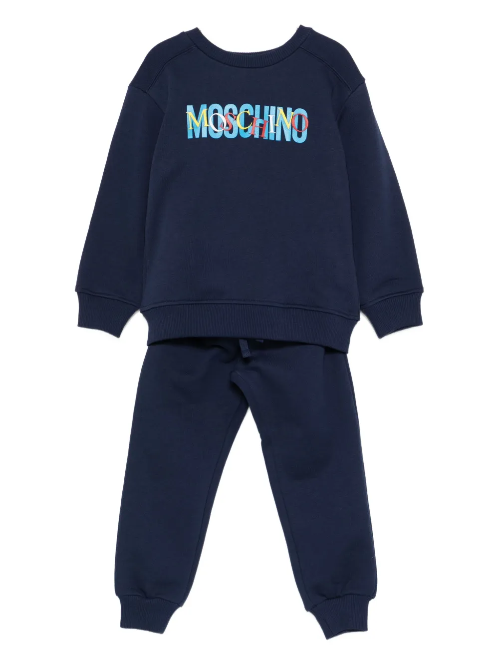 Moschino Kids logo tracksuit Blauw