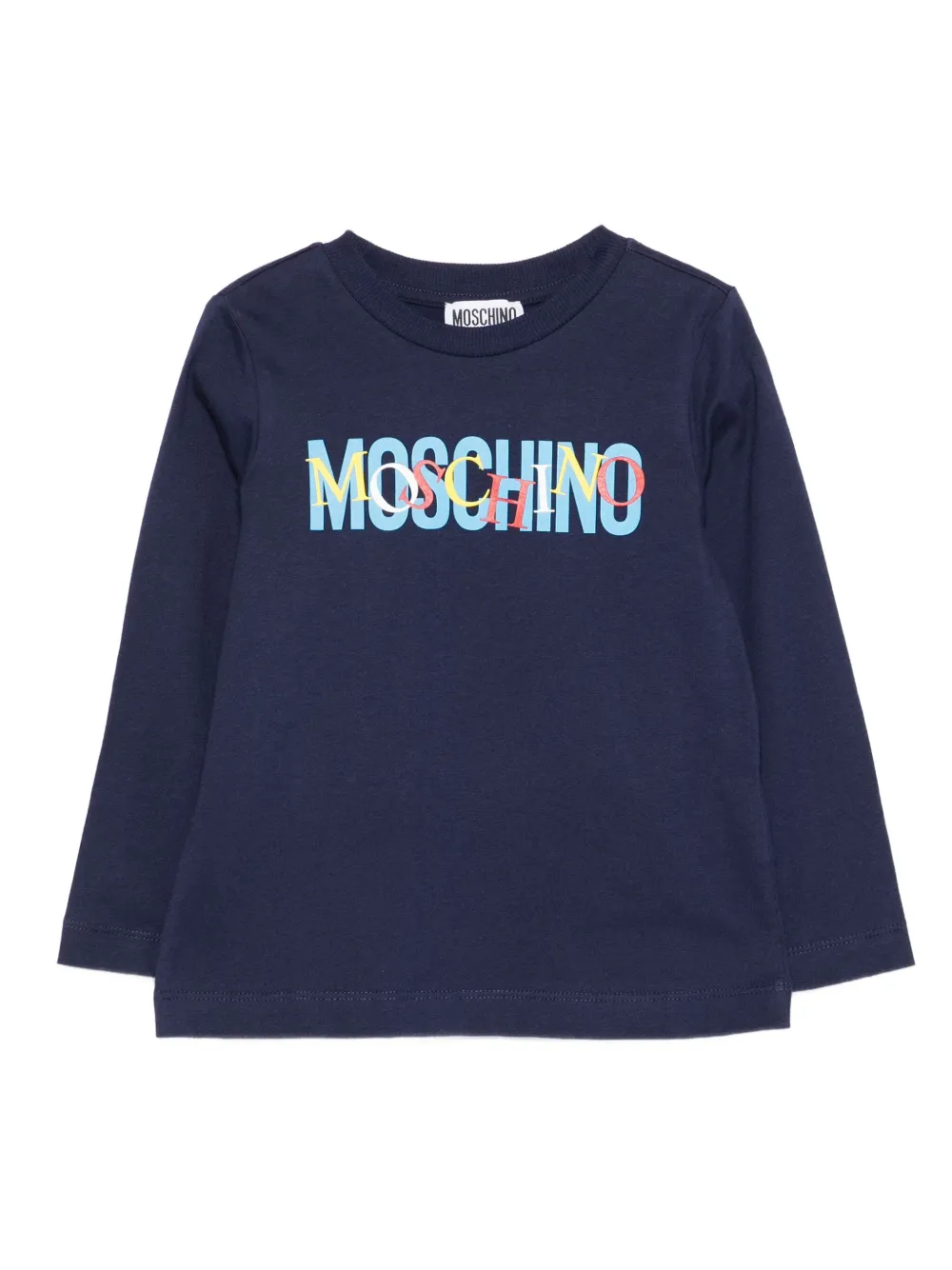 Moschino Kids T-shirt met lange mouwen Blauw