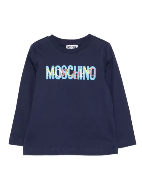 Moschino Kids logo-print long-sleeve T-shirt